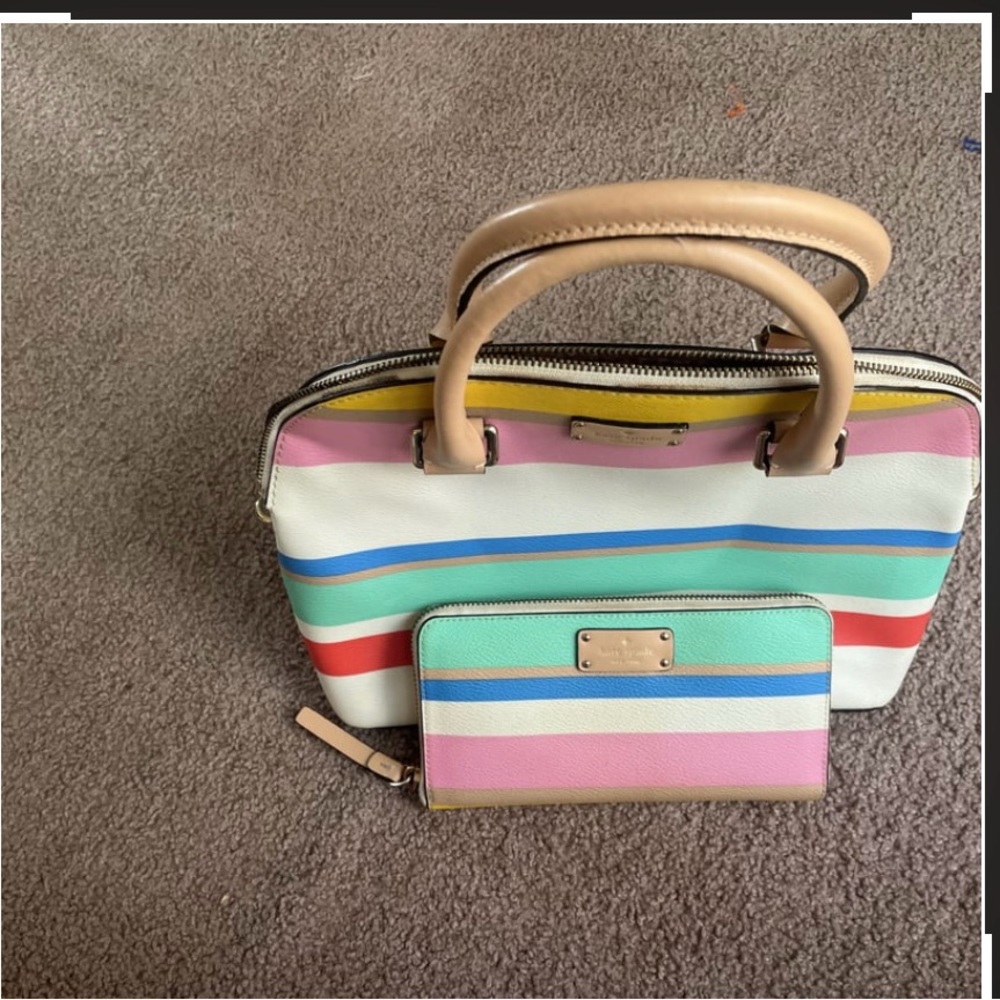 kate spade Red and Blue Satchel Bag